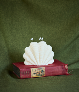 Coastal Fan Shell Scallop - Soy Sculptured Pillar Candle