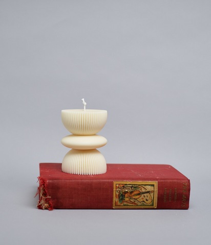 Stacked 3-tier fluted - Soy Sculptured Pillar Candle